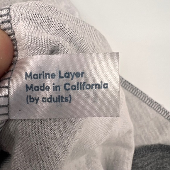 Marine Layer Mens Gray Long Sleeve Henley Button Up Shirt Size L - Picture 6 of 8